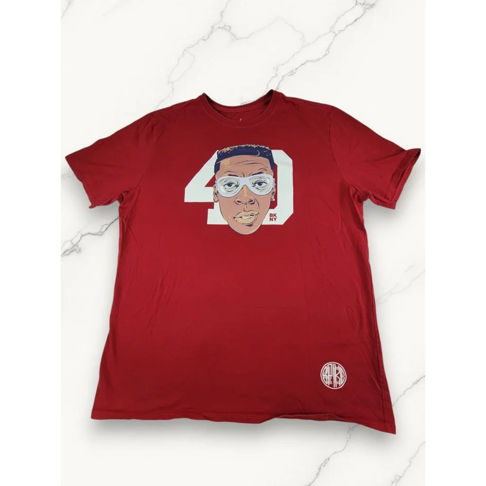 Jordan Brand Spike Lee T-Shirt Mens XL Red 40 Acres BK NY Brooklyn Graphic Tee